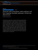 Genome-wide association meta-analyses and fine-mapping elucidate pathways influencing albuminuria