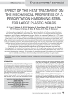 Effect of the heat treatment on the mechanical properties of a precipitation hardening steel for large plastic molds