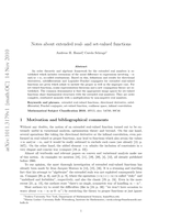 Notes about extended real- and set-valued functions