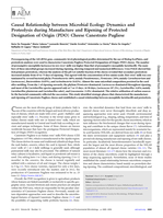 Causal Relationship between Microbial Ecology Dynamics and Proteolysis during Manufacture and Ripening of Protected Designation of Origin (PDO) Cheese Canestrato Pugliese