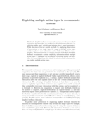 Exploiting multiple action types in recommender systems