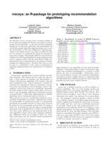 rrecsys: An R-package for prototyping recommendation algorithms