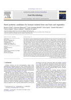 Novel probiotic candidates for humans isolated from raw fruits and vegetables