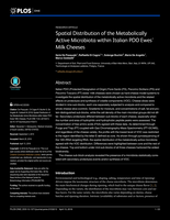 Spatial Distribution of the Metabolically Active Microbiota within Italian PDO Ewes' Milk Cheeses