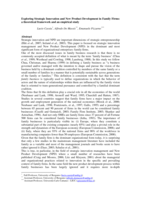 Exploring strategic innovation and new product development in family firms: a theoretical framework and an empirical study