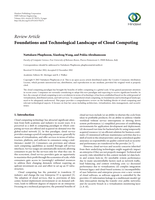 Foundations and technological landscape of cloud computing