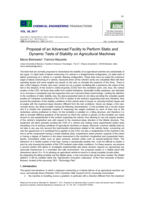 Proposal of an advanced facility to perform static and dynamic tests of stability on agricultural machines