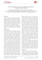 On The Optimization Of The Air Source Heat Pump Integration In High Performance Buildings