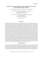 Energy and Economic Performance Analysis of Heat Recovery Devices Under Different Climate Conditions