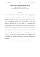 Human Resource Management Decision Making Under the Spell of Favoritism: Conceptual Foundations and Empirical Evidence