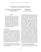 Plan synthesis for knowledge and action bases