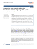 Devolution and grant-in-aid design for the provision of impure public goods