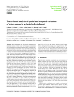 Tracer-based analysis of spatial and temporal variation of water sources in a glacierized catchment