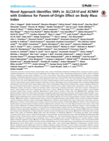 Novel approach identifies SNPs in SLC2A10 and KCNK9 with evidence for parent-of-origin effect on body mass index