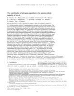 The contribution of nitrogen deposition to the photosynthetic capacity of forests