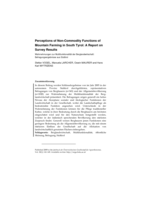 Perceptions of Non-Commodity Functions of Mountain Farming in South Tyrol: A Report on Survey Results = Wahrnehmungen zur Multifunktionalität der Berglandwirtschaft: Befragungsergebnisse aus Südtirol