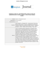 Financial wealth, socioemotional wealth and IPO underpricing in family firms: A two-stage gamble model