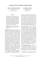Automated activity recognition in clinical documents