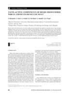 Taste-active Components of Beers from Emmer Wheat (Triticum dicoccum) Malt