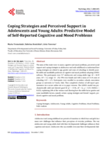 Coping Strategies and Perceived Support in Adolescents and Young Adults: Predictive Model of Self-Reported Cognitive and Mood Problems