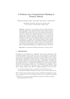 A Pathway into Computational Thinking in Primary Schools