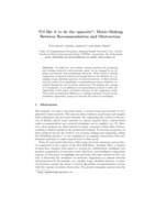 "I'd like it to do the opposite": Music-Making Between Recommendation and Obstruction