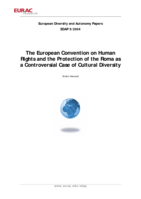 The European convention on human rights and the protection of the Roma as controversial case of cultural diversity