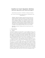 Tangibles for graph algorithmic thinking: Research questions and work-in-progress