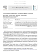 The Small Project Observatory: Visualizing software ecosystems