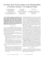 Do static type systems improve the maintainability of software systems? An empirical study