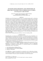 Investigating benefits and criticisms of bim for construction scheduling in SMEs: An Italian case study