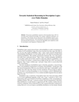 Towards Statistical Reasoning in Description Logics over Finite Domains