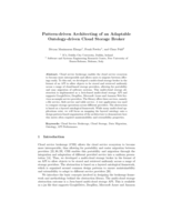 Pattern-driven Architecting of an Adaptable Ontology-driven Cloud Storage Broker