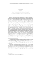 "Weg von der Fachwissenschaft"? Popular music, scuola e formazione