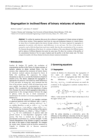 Segregation in inclined flows of binary mixtures of spheres