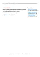 Model updating in flexible-link multibody systems