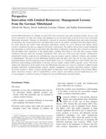 Innovation with Limited Resources: Management Lessons from the German Mittelstand