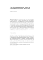 User recommendations based on tensor dimensionality reduction