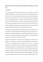 Talking a team into being in online workplace collaborations: The discourse of virtual work