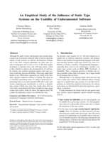An empirical study of the influence of static type systems on the usability of undocumented software