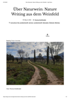 Über Naturwein: Nature Writing aus dem Weinfeld