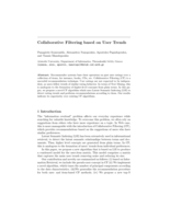 Collaborative filtering based on user trends
