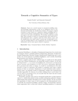 Towards a Cognitive Semantics of Types