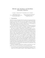 DL-Lite with Attributes and Sub-Roles (Extended Abstract)
