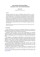 International purchasing offices: Literature review and research directions