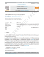 Diagonal plane sections of trivariate copulas