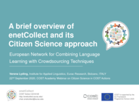 A brief overview of enetCollect and its Citizen Science approach