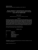 Pressure distribution in small hydrodynamic journal bearings considering cavitation: a numerical approach based on the open- source CFD code OpenFOAM®