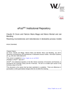 Resolving inconsistencies and redundancies in declarative process models
