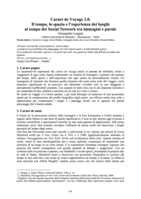 Carnet de Voyage 2.0: Il tempo, lo spazio e l’esperienza dei luoghi al tempo dei Social Network tra immagini e parole